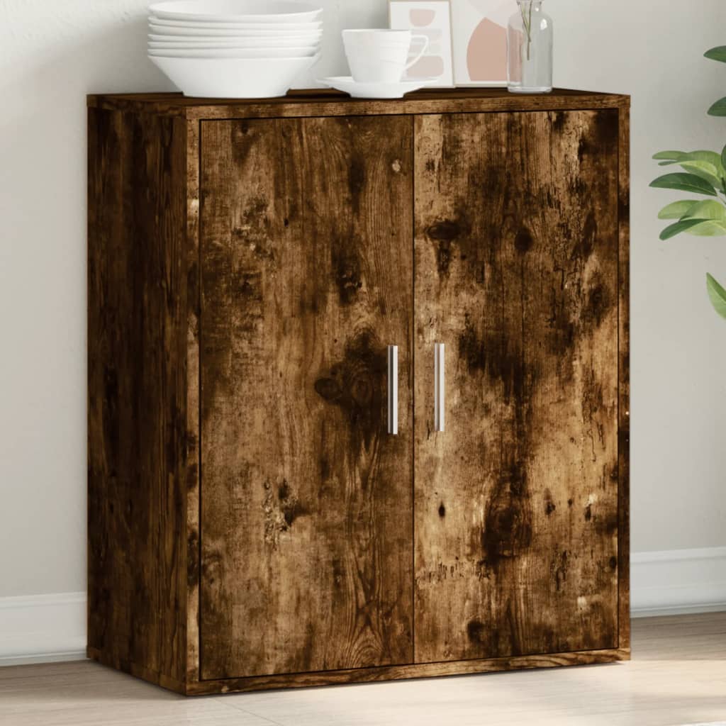 Dressoir 79x38x80 cm bewerkt hout gerookt eikenkleurig is nu te koop bij PeponiXL, paradijselijk wonen!