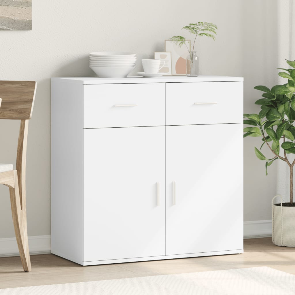 Dressoir 79x38x80 cm bewerkt hout wit is nu te koop bij PeponiXL, paradijselijk wonen!