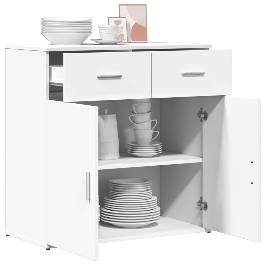 Dressoir 79x38x80 cm bewerkt hout wit is nu te koop bij PeponiXL, paradijselijk wonen!