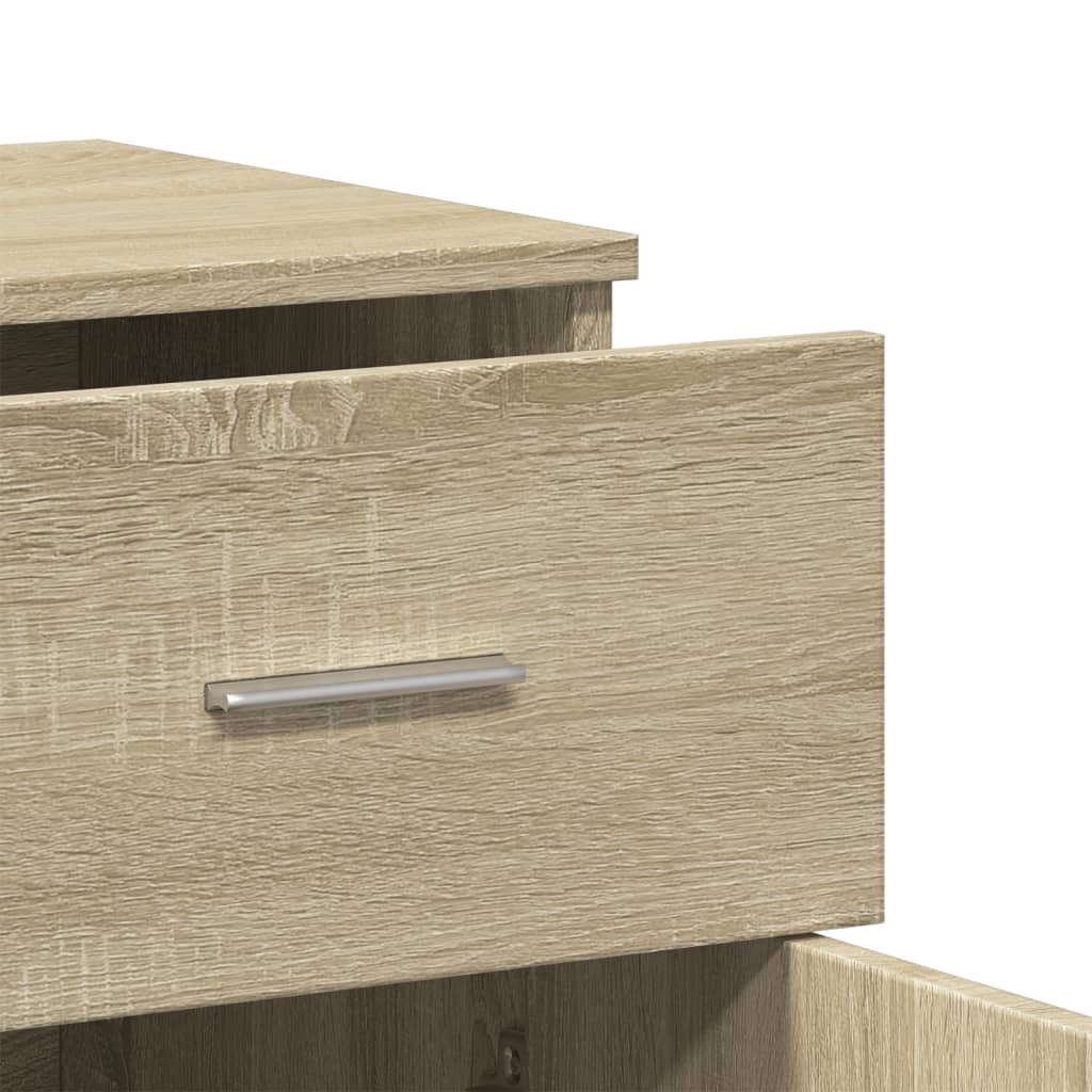 Dressoir 79x38x80 cm bewerkt hout sonoma eikenkleurig is nu te koop bij PeponiXL, paradijselijk wonen!
