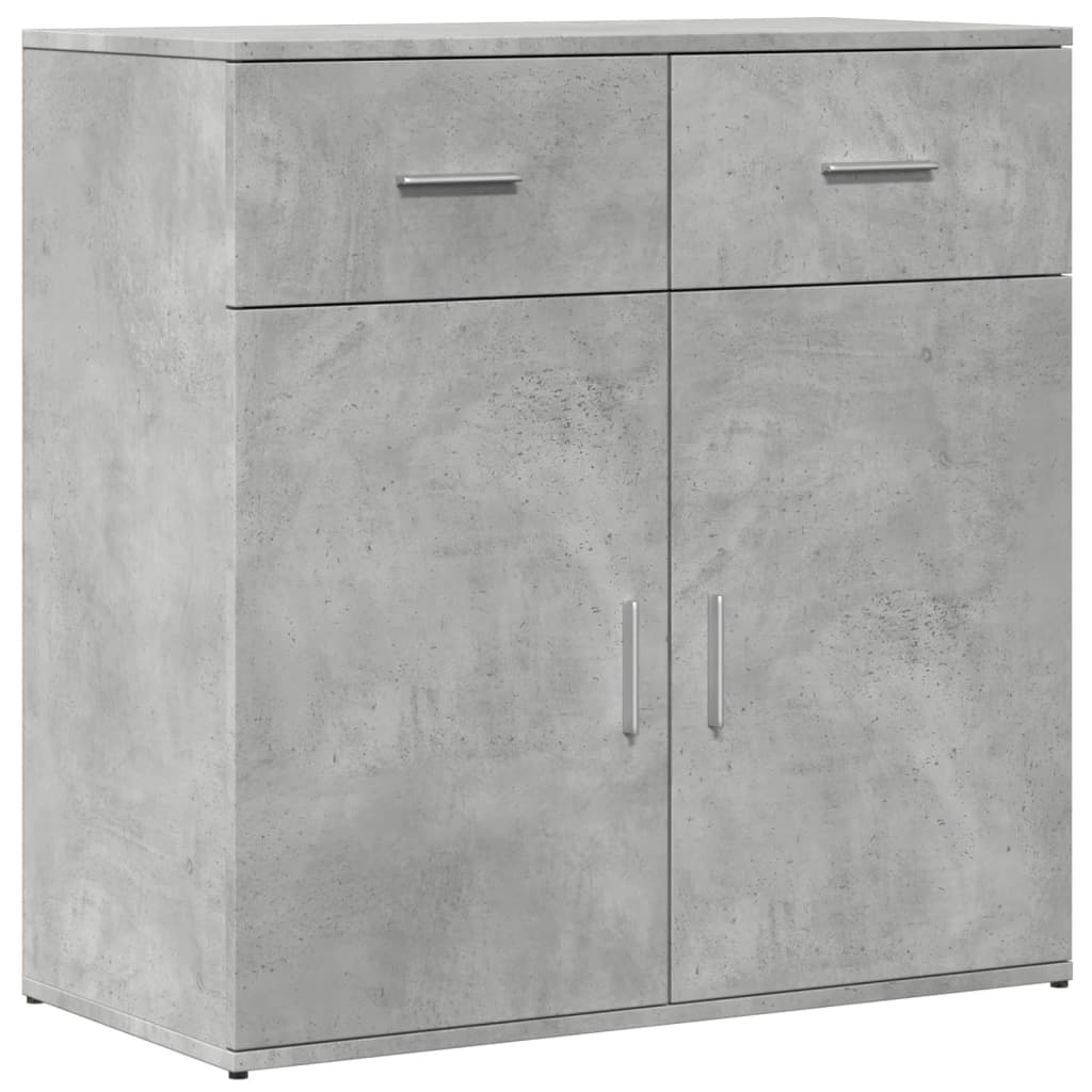 Dressoir 79x38x80 cm bewerkt hout betongrijs is nu te koop bij PeponiXL, paradijselijk wonen!