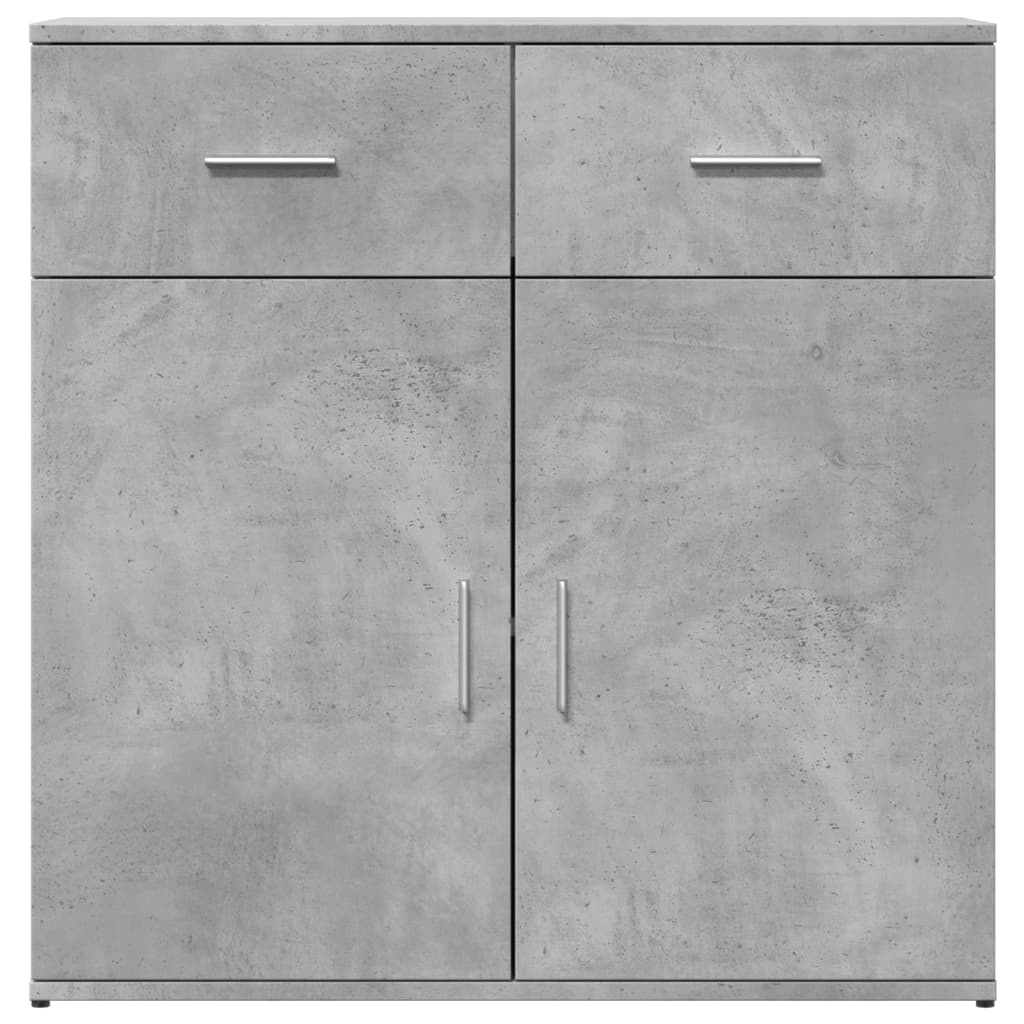 Dressoir 79x38x80 cm bewerkt hout betongrijs is nu te koop bij PeponiXL, paradijselijk wonen!