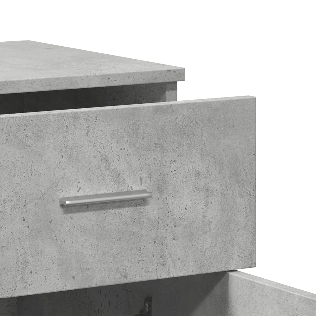 Dressoir 79x38x80 cm bewerkt hout betongrijs is nu te koop bij PeponiXL, paradijselijk wonen!