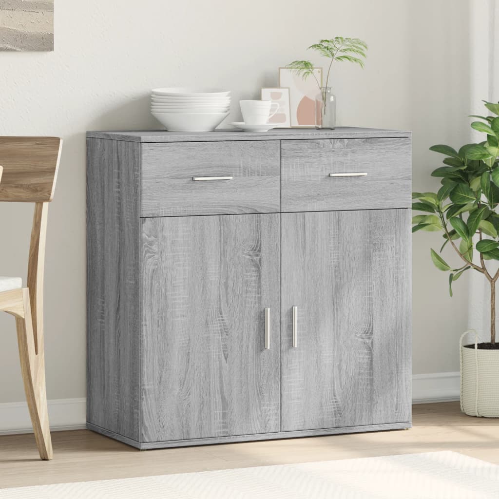Dressoir 79x38x80 cm bewerkt hout grijs sonoma is nu te koop bij PeponiXL, paradijselijk wonen!