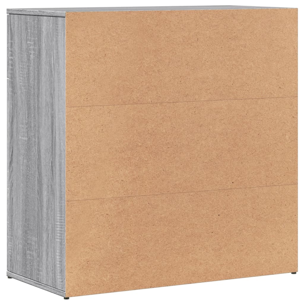 Dressoir 79x38x80 cm bewerkt hout grijs sonoma is nu te koop bij PeponiXL, paradijselijk wonen!