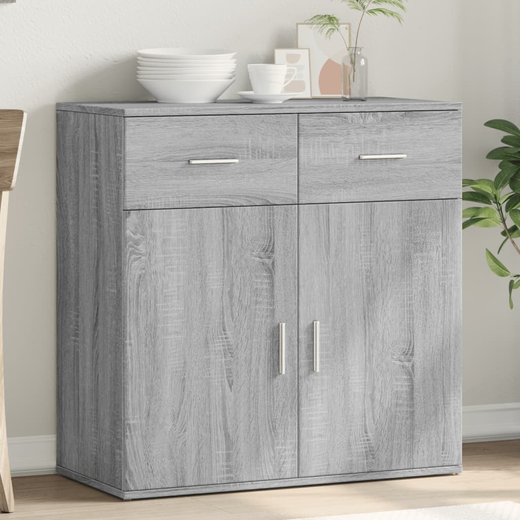 Dressoir 79x38x80 cm bewerkt hout grijs sonoma is nu te koop bij PeponiXL, paradijselijk wonen!