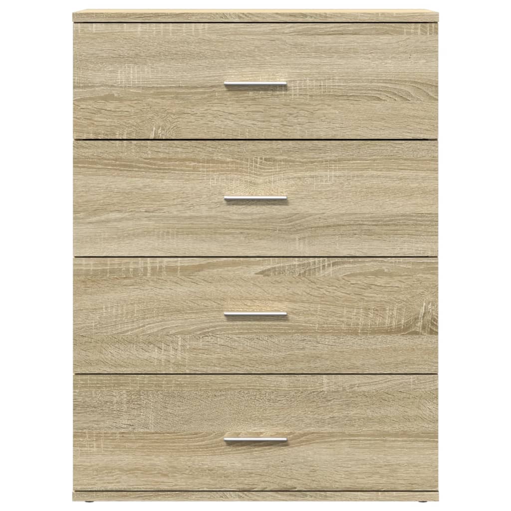 Dressoir 60x39x80 cm bewerkt hout sonoma eikenkleurig is nu te koop bij PeponiXL, paradijselijk wonen!
