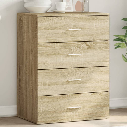 Dressoir 60x39x80 cm bewerkt hout sonoma eikenkleurig is nu te koop bij PeponiXL, paradijselijk wonen!