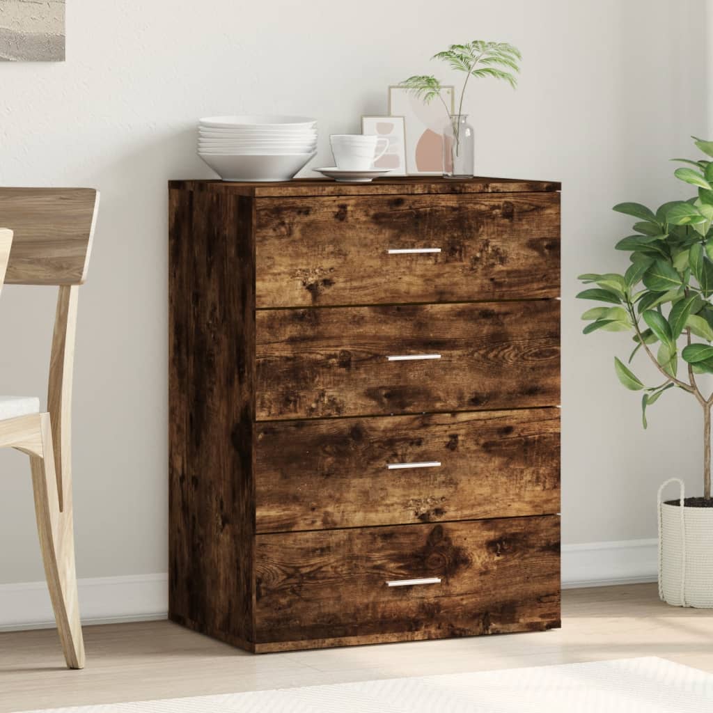 Dressoir 60x39x80 cm bewerkt hout gerookt eikenkleurig is nu te koop bij PeponiXL, paradijselijk wonen!