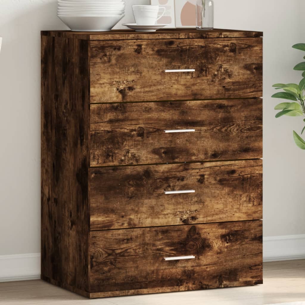 Dressoir 60x39x80 cm bewerkt hout gerookt eikenkleurig is nu te koop bij PeponiXL, paradijselijk wonen!