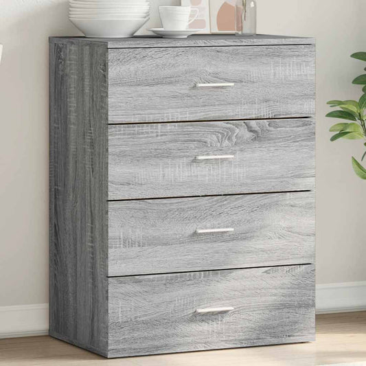 Dressoir 60x39x80 cm bewerkt hout grijs sonoma is nu te koop bij PeponiXL, paradijselijk wonen!