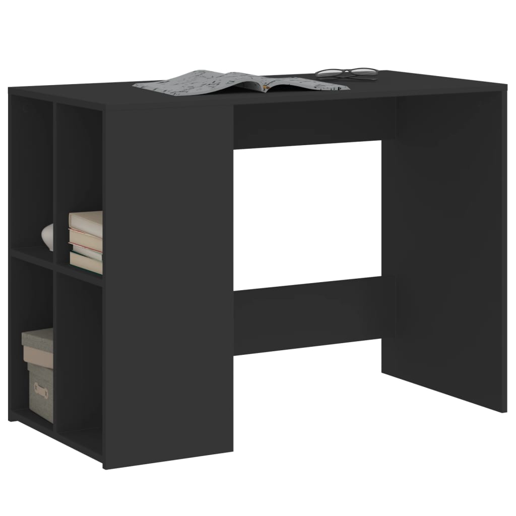 Bureau 102x50x75 cm bewerkt hout zwart is nu te koop bij PeponiXL, paradijselijk wonen!