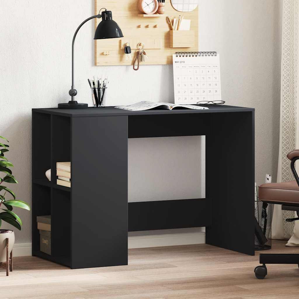 Bureau 102x50x75 cm bewerkt hout zwart is nu te koop bij PeponiXL, paradijselijk wonen!