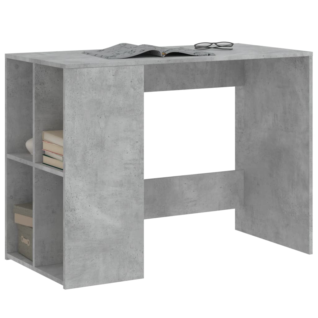 Bureau 102x50x75 cm bewerkt hout betongrijs is nu te koop bij PeponiXL, paradijselijk wonen!