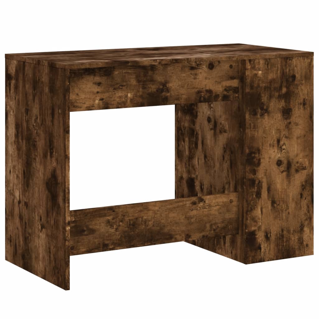 Bureau 102x50x75 cm bewerkt hout gerookt eikenkleurig is nu te koop bij PeponiXL, paradijselijk wonen!