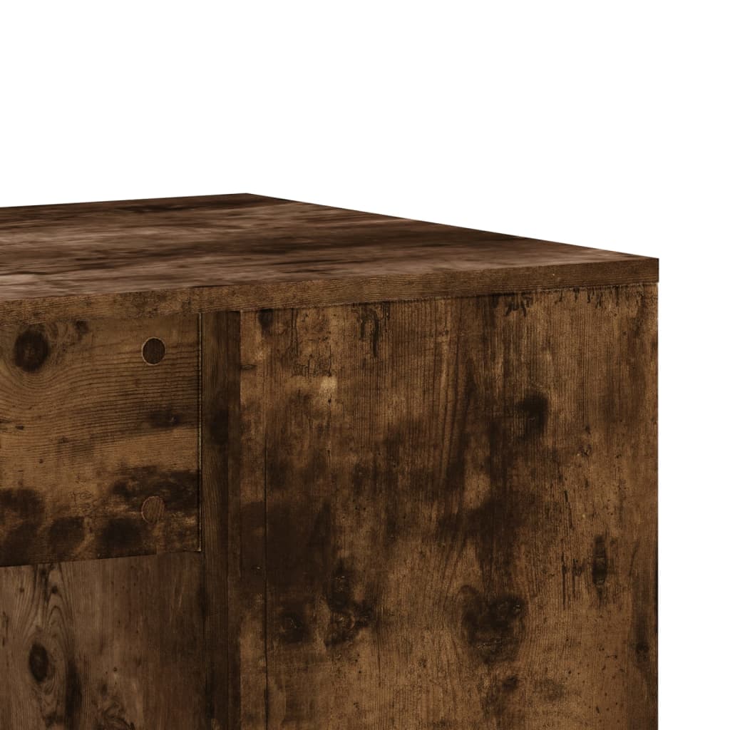 Bureau 102x50x75 cm bewerkt hout gerookt eikenkleurig is nu te koop bij PeponiXL, paradijselijk wonen!