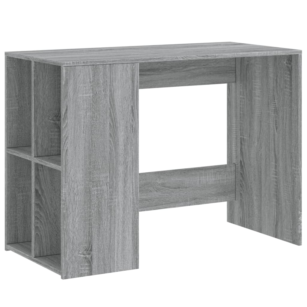 Bureau 102x50x75 cm bewerkt hout grijs sonoma eikenkleurig is nu te koop bij PeponiXL, paradijselijk wonen!