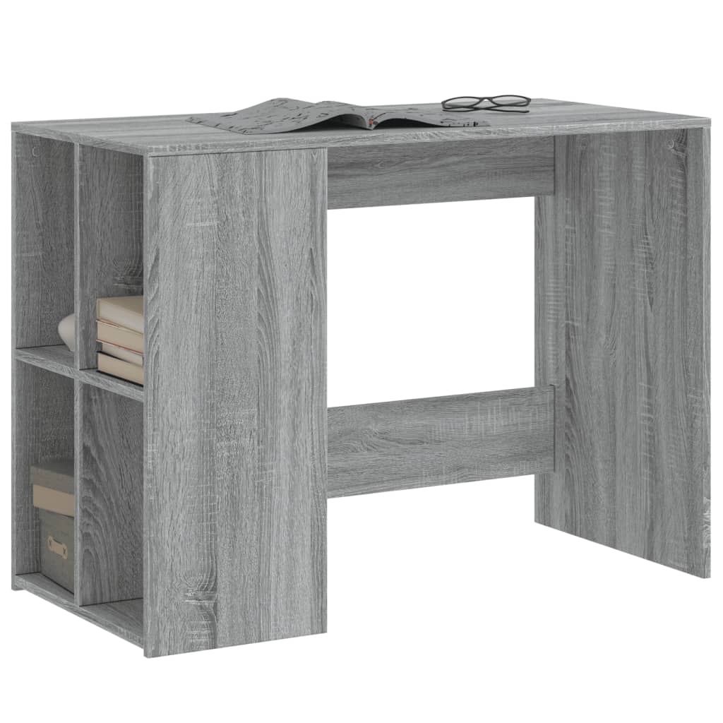 Bureau 102x50x75 cm bewerkt hout grijs sonoma eikenkleurig is nu te koop bij PeponiXL, paradijselijk wonen!
