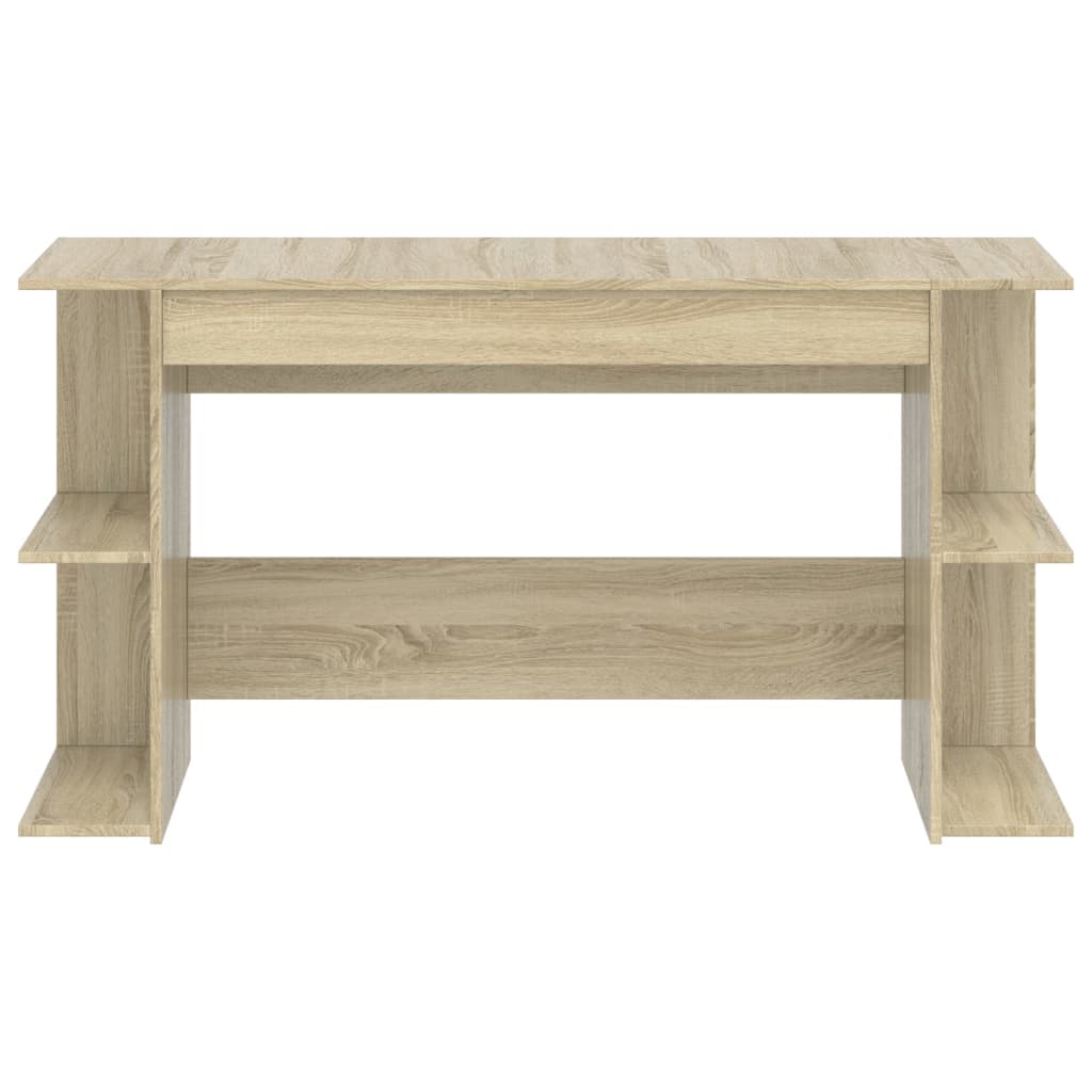 Bureau 140x50x75 cm bewerkt hout sonoma eikenkleurig is nu te koop bij PeponiXL, paradijselijk wonen!