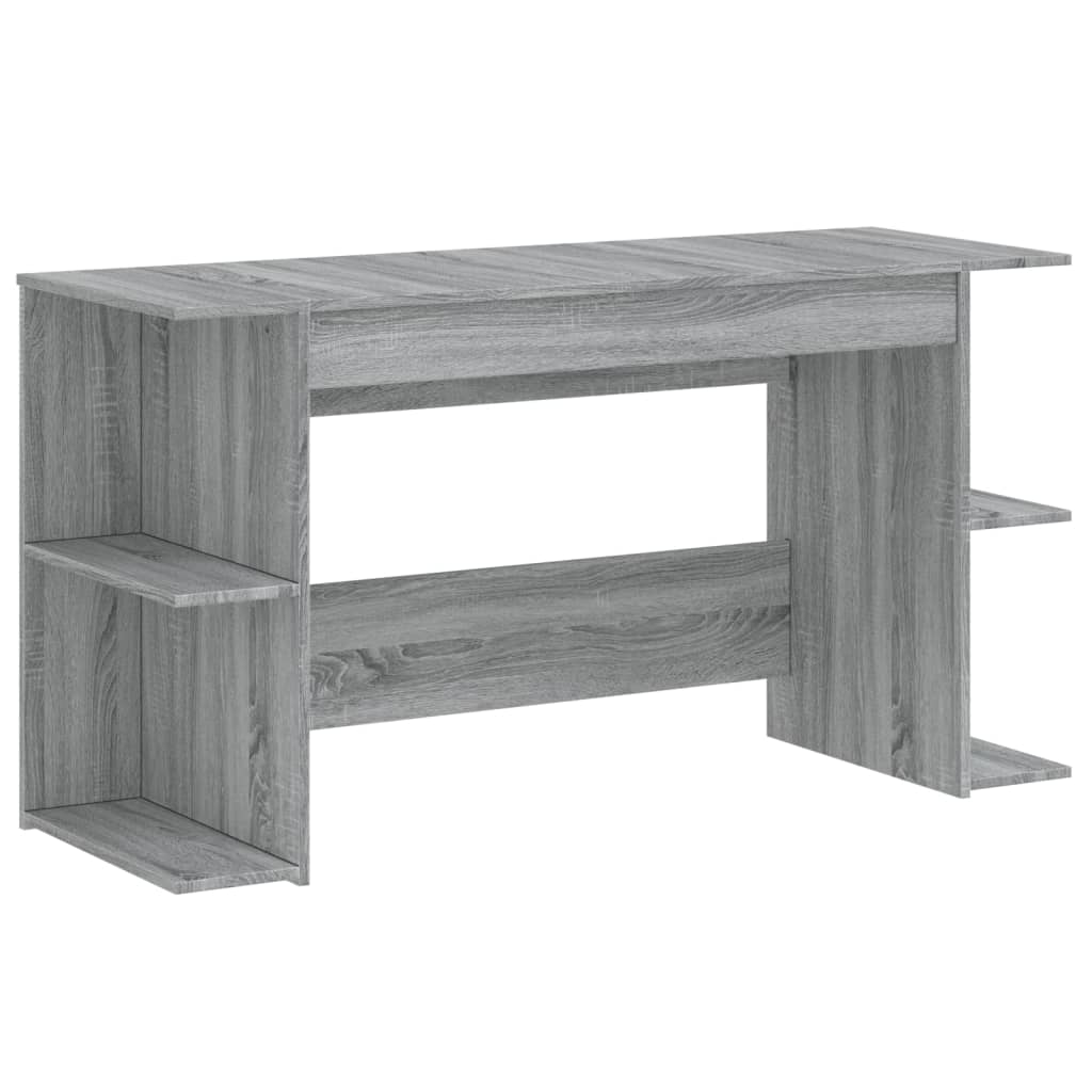 Bureau 140x50x75 cm bewerkt hout grijs sonoma eikenkleurig is nu te koop bij PeponiXL, paradijselijk wonen!
