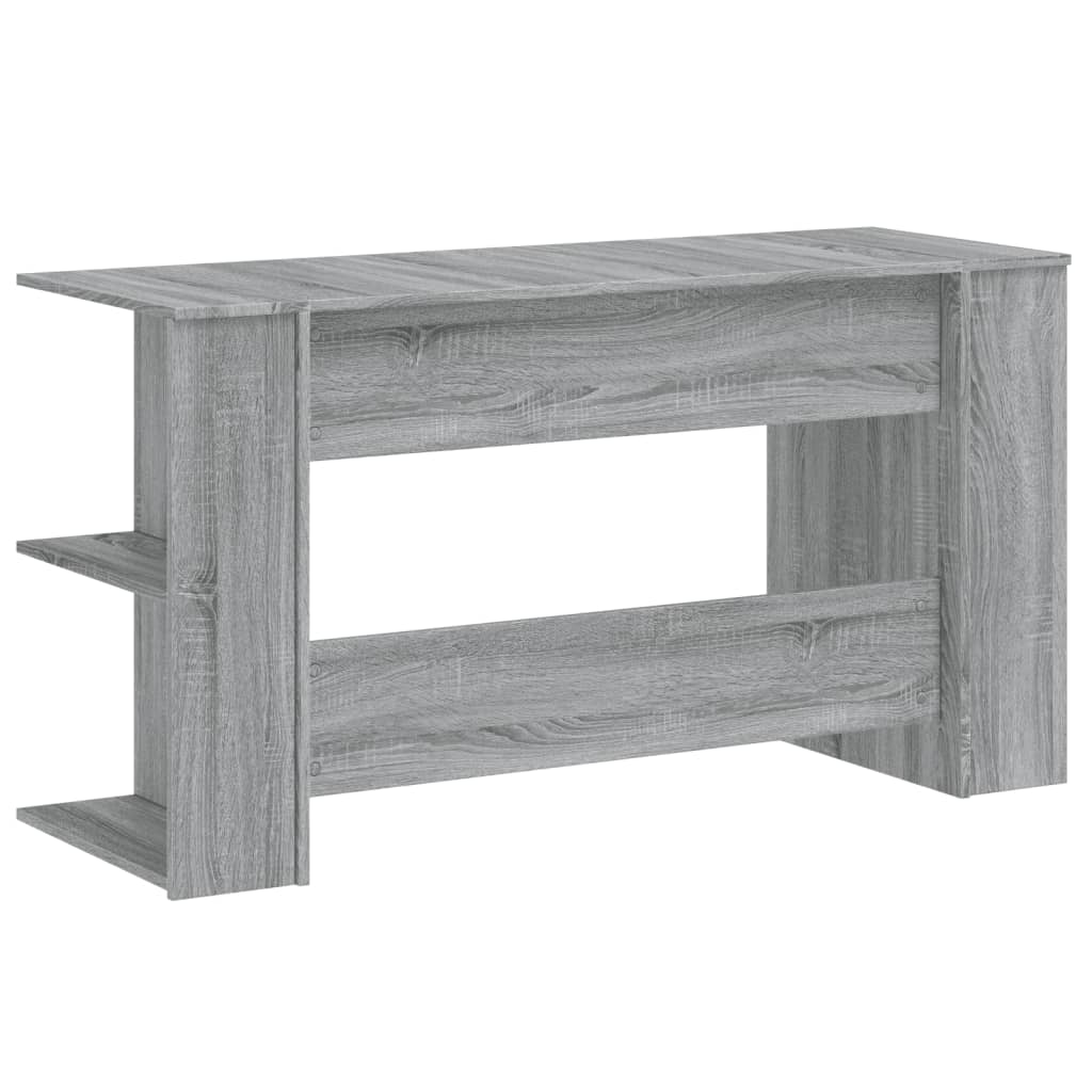 Bureau 140x50x75 cm bewerkt hout grijs sonoma eikenkleurig is nu te koop bij PeponiXL, paradijselijk wonen!