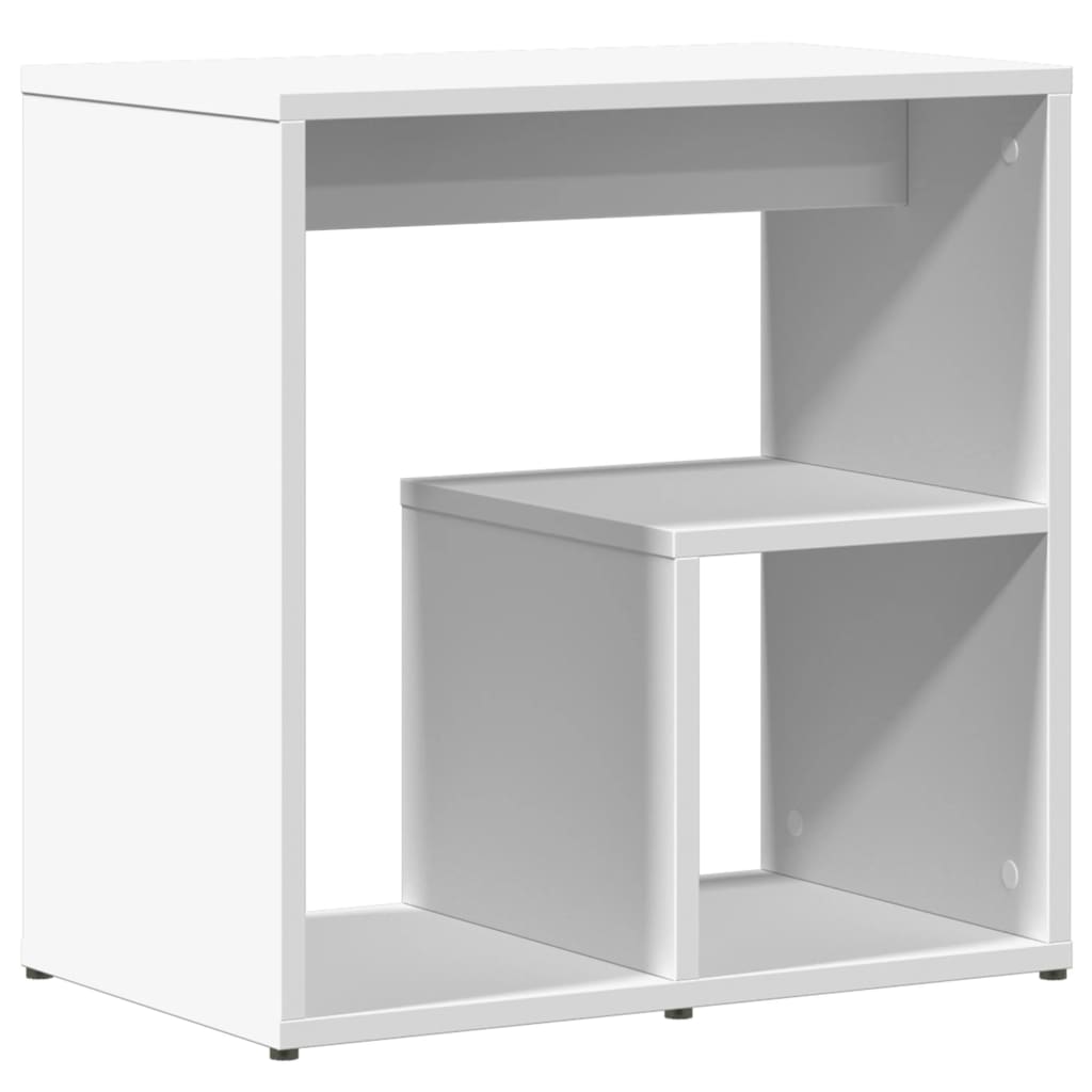 Bijzettafel 50x30x50 cm bewerkt hout wit is nu te koop bij PeponiXL, paradijselijk wonen!
