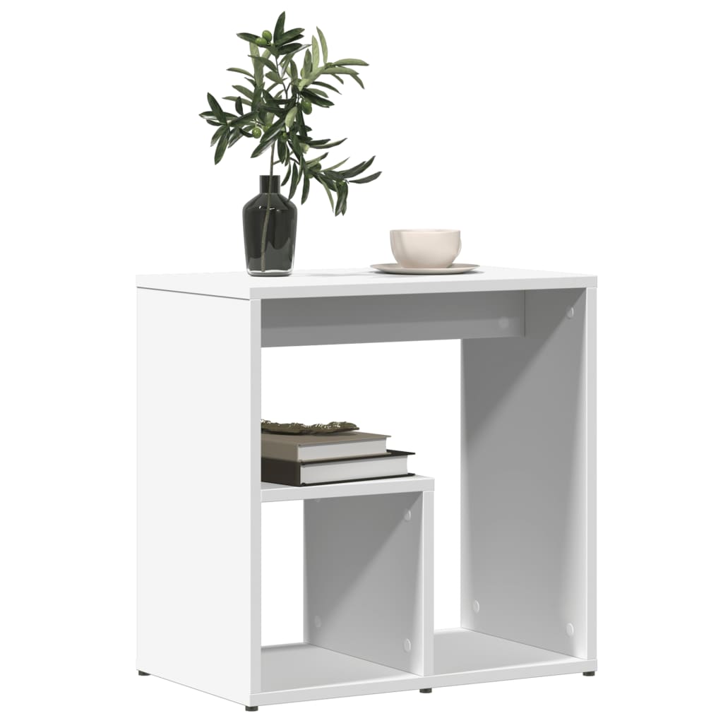 Bijzettafels 2 st 50x30x50 cm bewerkt hout wit is nu te koop bij PeponiXL, paradijselijk wonen!