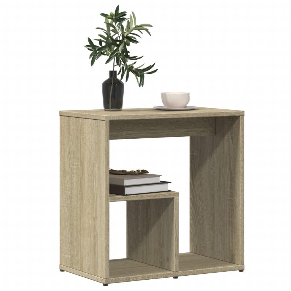 Bijzettafels 2 st 50x30x50 cm bewerkt hout sonoma eikenkleurig is nu te koop bij PeponiXL, paradijselijk wonen!