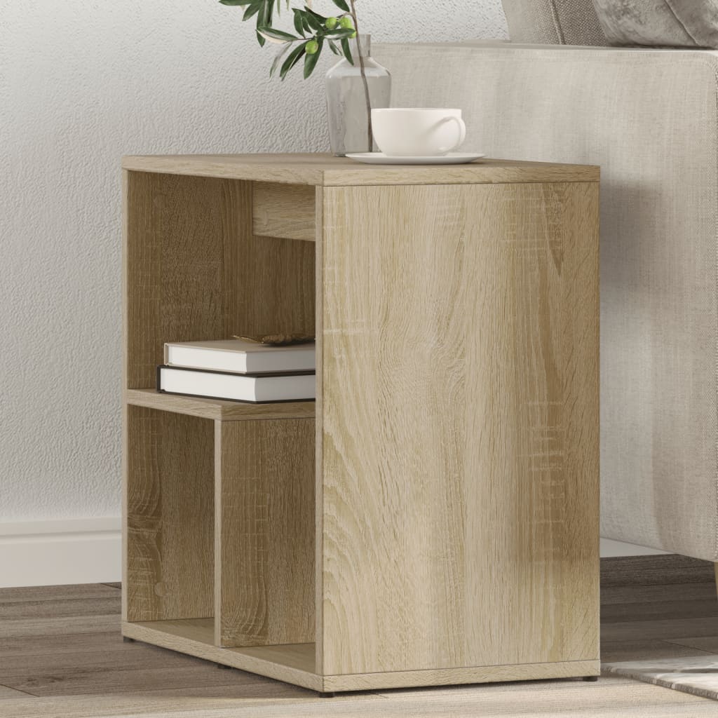 Bijzettafels 2 st 50x30x50 cm bewerkt hout sonoma eikenkleurig is nu te koop bij PeponiXL, paradijselijk wonen!
