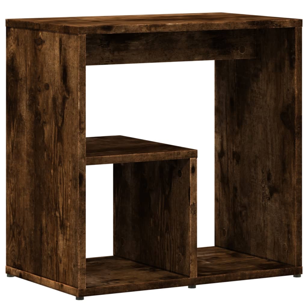 Bijzettafels 2 st 50x30x50 cm bewerkt hout gerookt eikenkleurig is nu te koop bij PeponiXL, paradijselijk wonen!