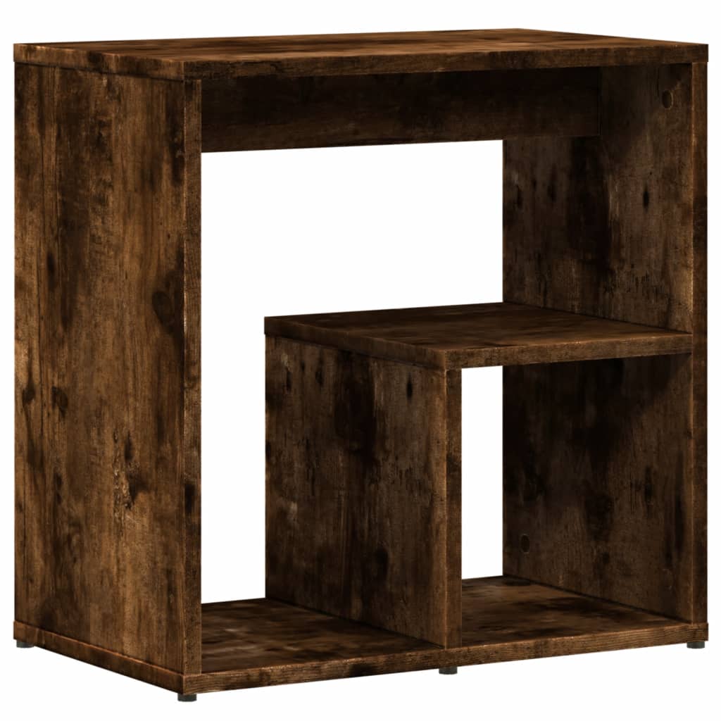Bijzettafels 2 st 50x30x50 cm bewerkt hout gerookt eikenkleurig is nu te koop bij PeponiXL, paradijselijk wonen!