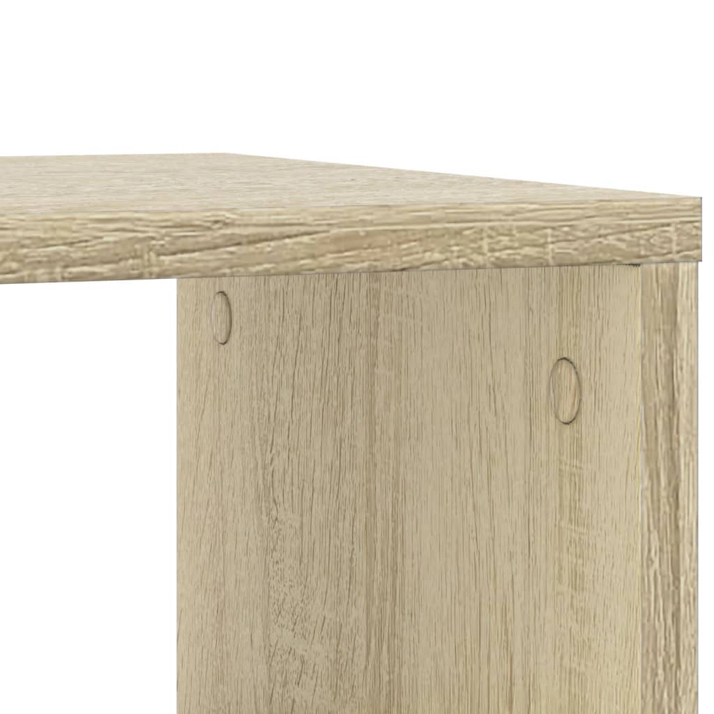 Bijzettafel met wieltjes 50x30x55 cm hout sonoma eikenkleurig is nu te koop bij PeponiXL, paradijselijk wonen!