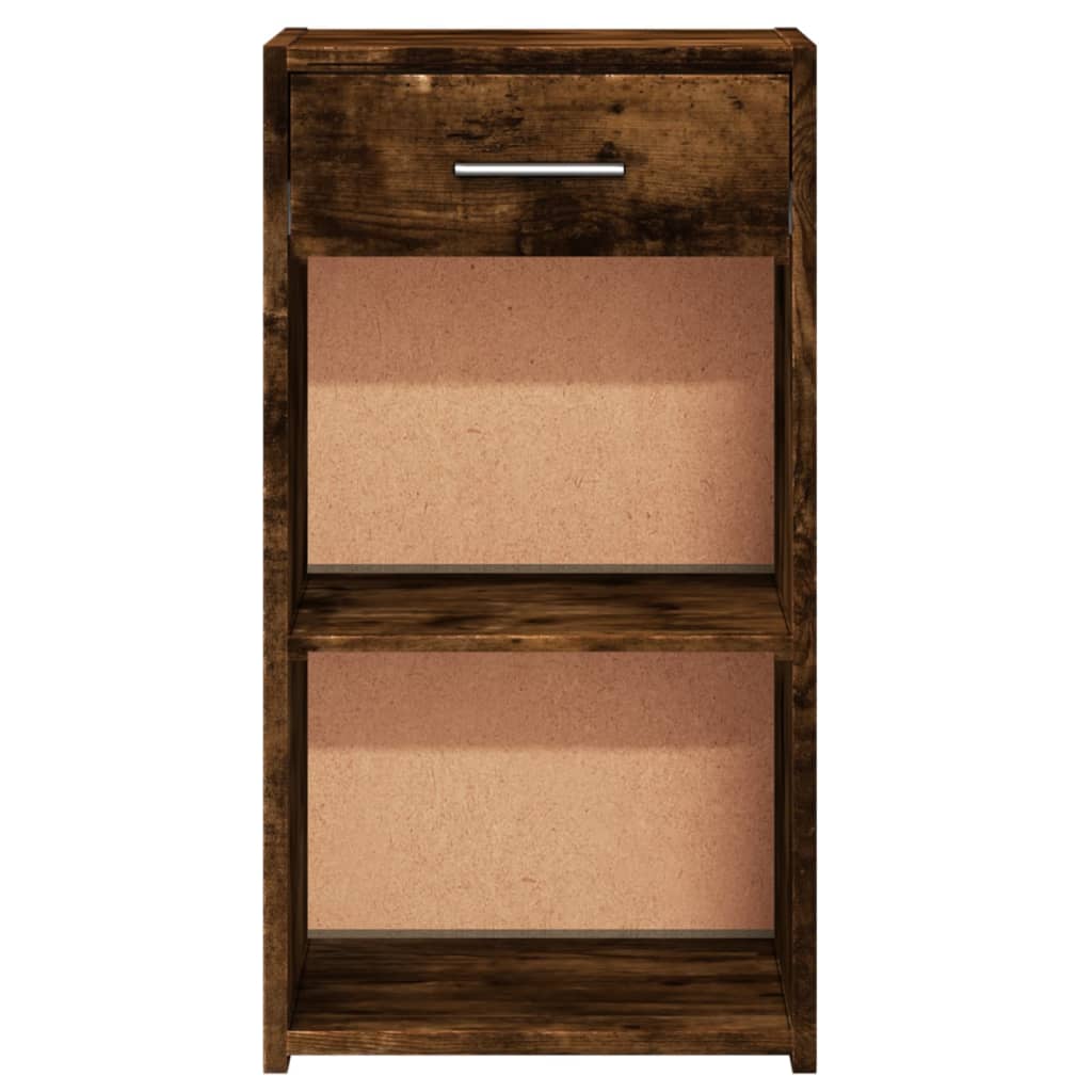 Nachtkastjes 2 st 35x34x65 cm bewerkt hout gerookt eikenkleurig is nu te koop bij PeponiXL, paradijselijk wonen!