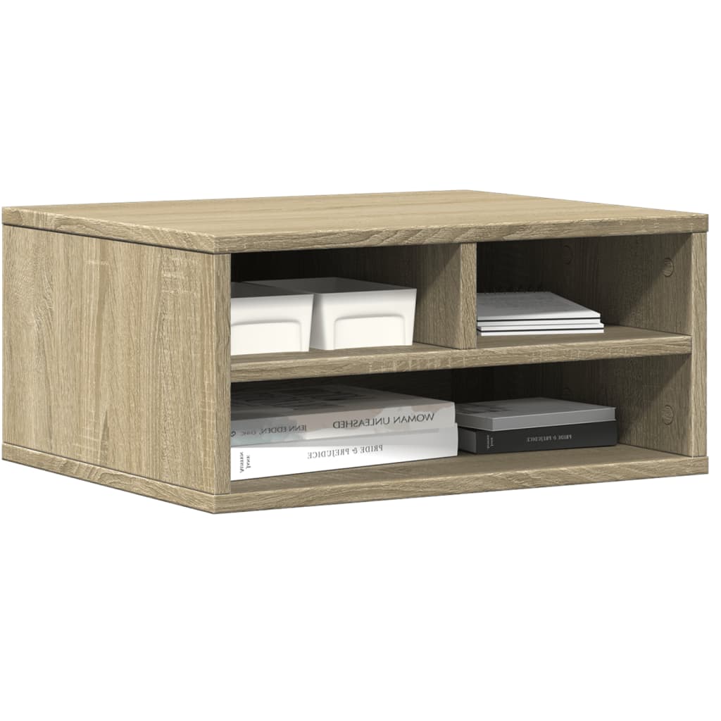 Printerkastje 49x40x22,5 cm bewerkt hout sonoma eikenkleurig is nu te koop bij PeponiXL, paradijselijk wonen!