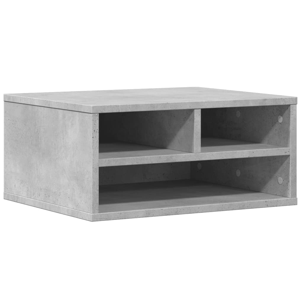 Printerkastje 49x40x22,5 cm bewerkt hout betongrijs is nu te koop bij PeponiXL, paradijselijk wonen!