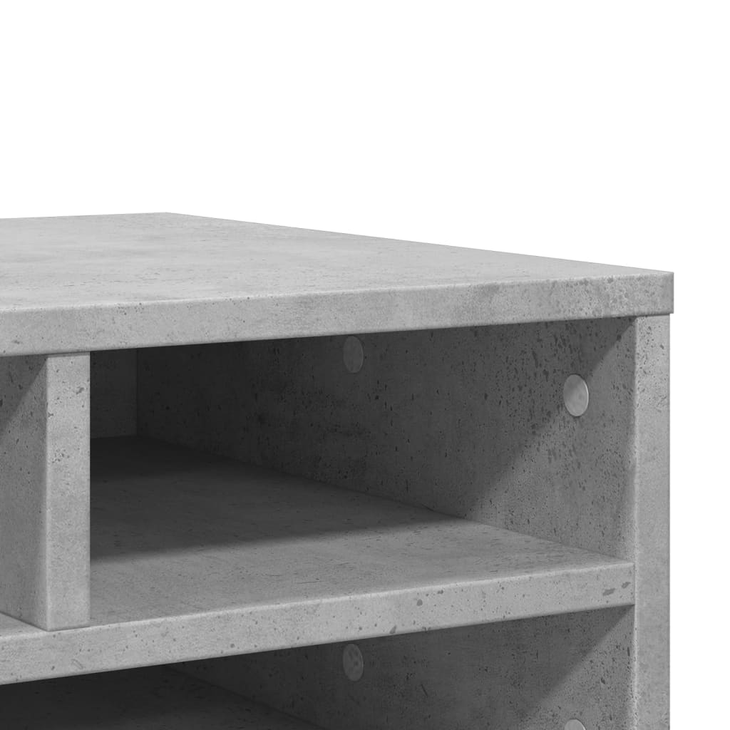 Printerkastje 49x40x22,5 cm bewerkt hout betongrijs is nu te koop bij PeponiXL, paradijselijk wonen!