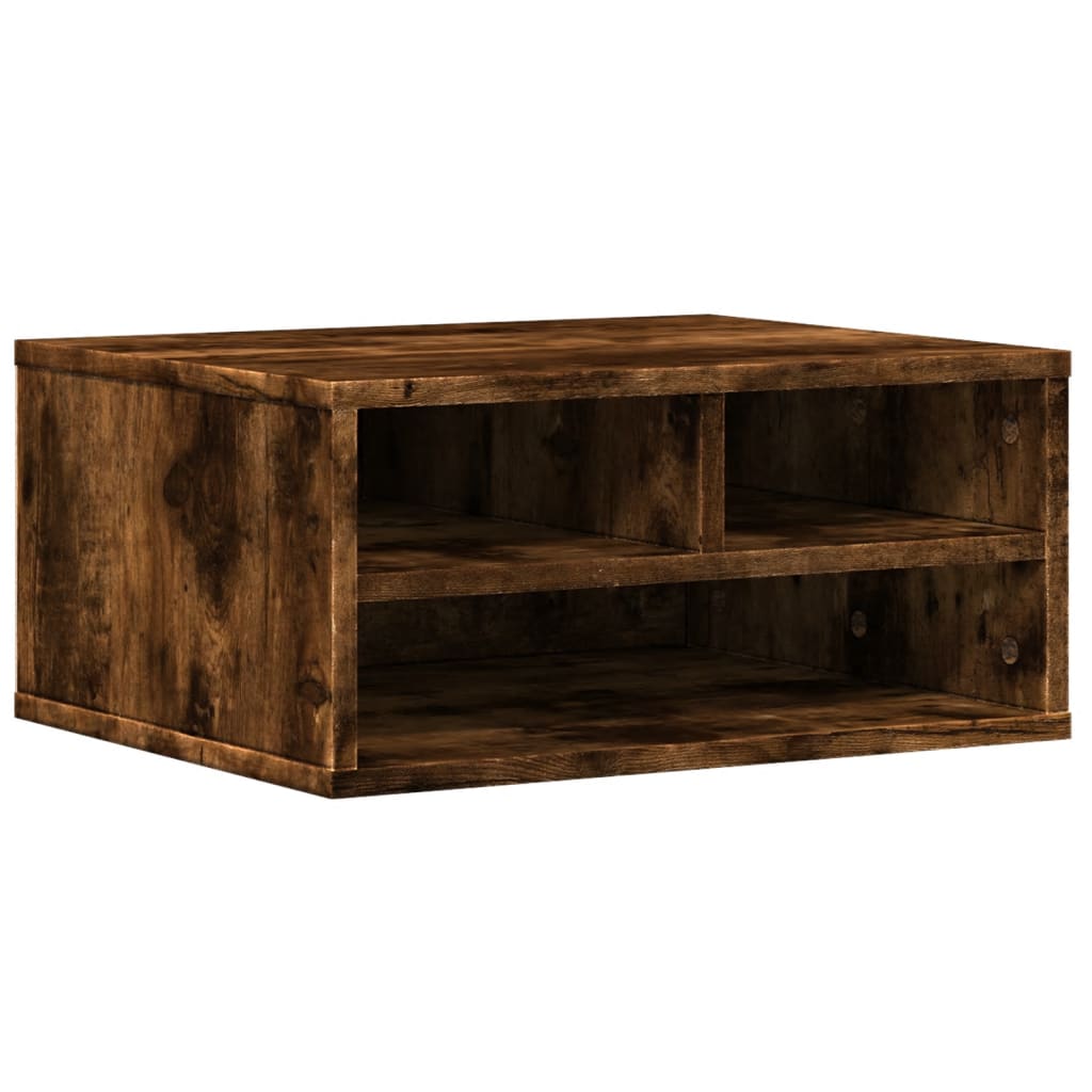 Printerkastje 49x40x22,5 cm bewerkt hout gerookt eikenkleurig is nu te koop bij PeponiXL, paradijselijk wonen!