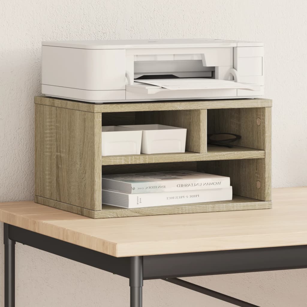 Printerkastje 40x32x22,5 cm bewerkt hout sonoma eikenkleurig is nu te koop bij PeponiXL, paradijselijk wonen!