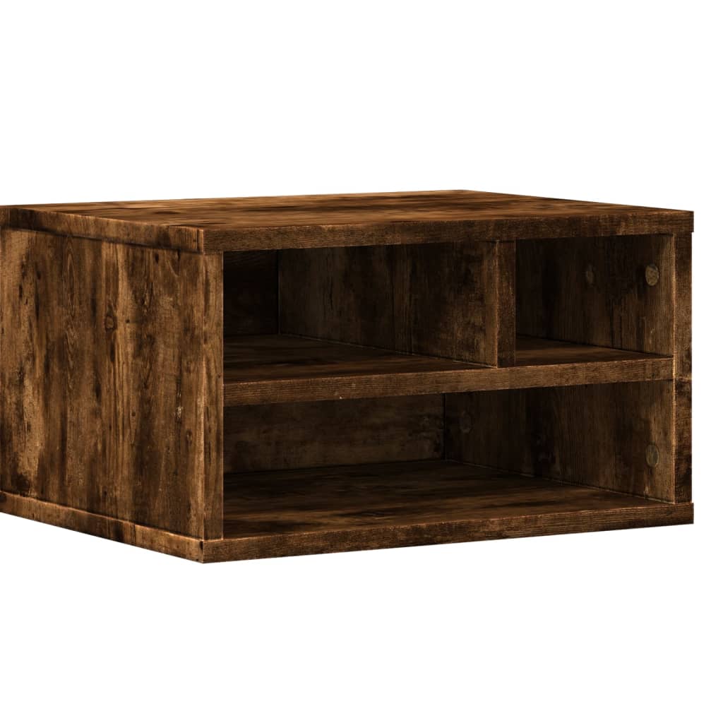 Printerkastje 40x32x22,5 cm bewerkt hout gerookt eikenkleurig is nu te koop bij PeponiXL, paradijselijk wonen!