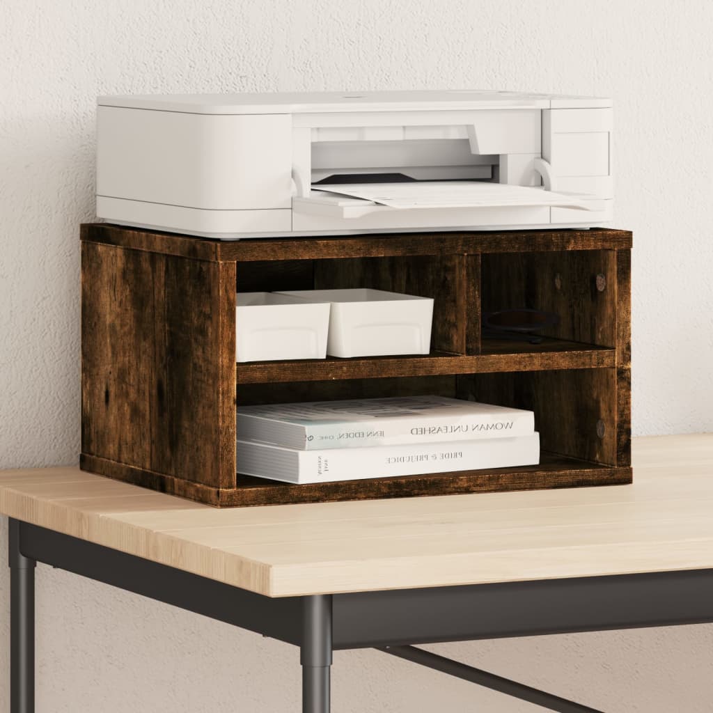 Printerkastje 40x32x22,5 cm bewerkt hout gerookt eikenkleurig is nu te koop bij PeponiXL, paradijselijk wonen!