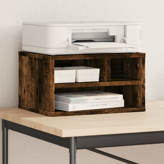 Printerkastje 40x32x22,5 cm bewerkt hout gerookt eikenkleurig is nu te koop bij PeponiXL, paradijselijk wonen!
