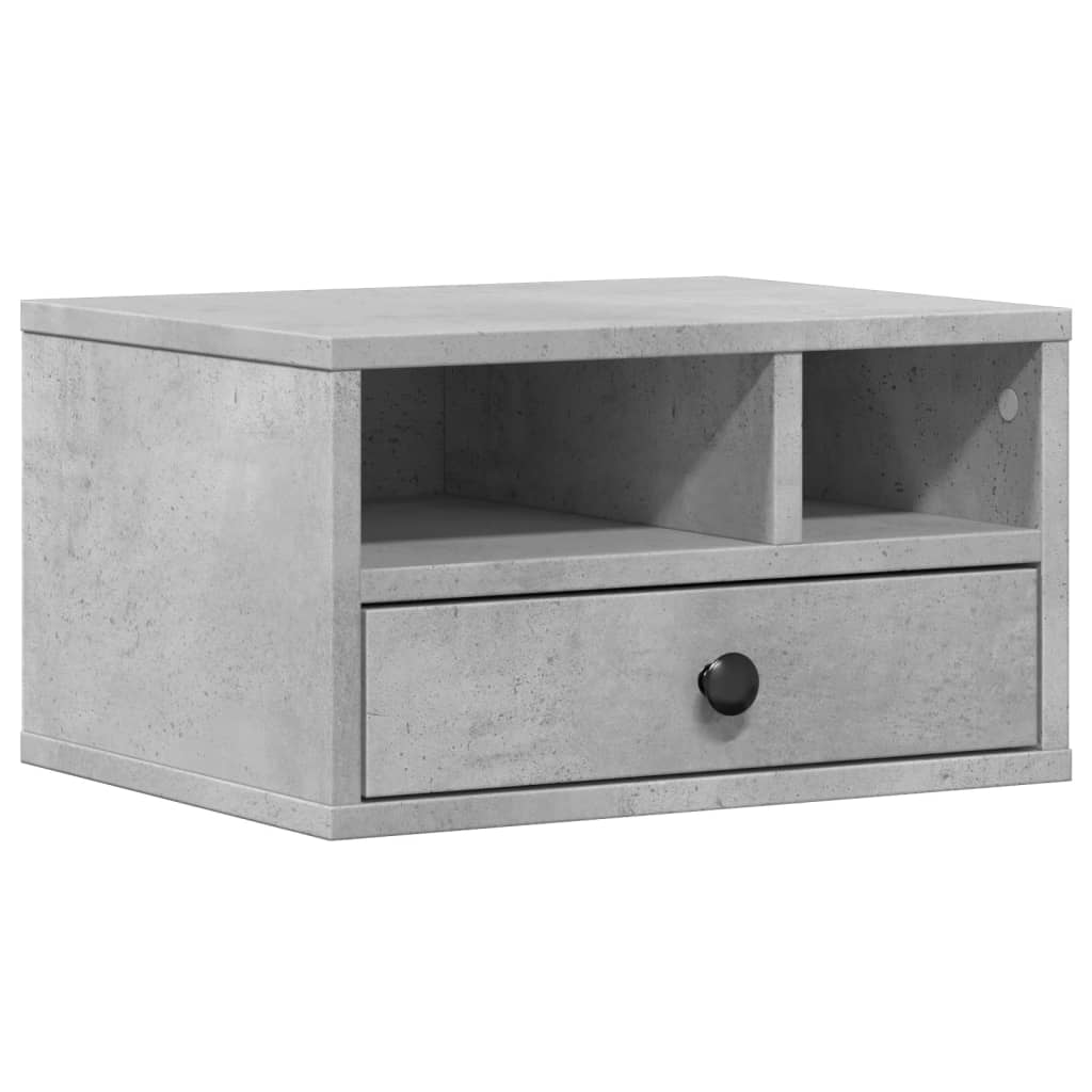 Printerkastje 40x32x22,5 cm bewerkt hout betongrijs is nu te koop bij PeponiXL, paradijselijk wonen!