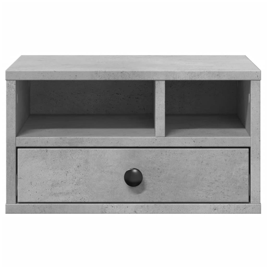 Printerkastje 40x32x22,5 cm bewerkt hout betongrijs is nu te koop bij PeponiXL, paradijselijk wonen!