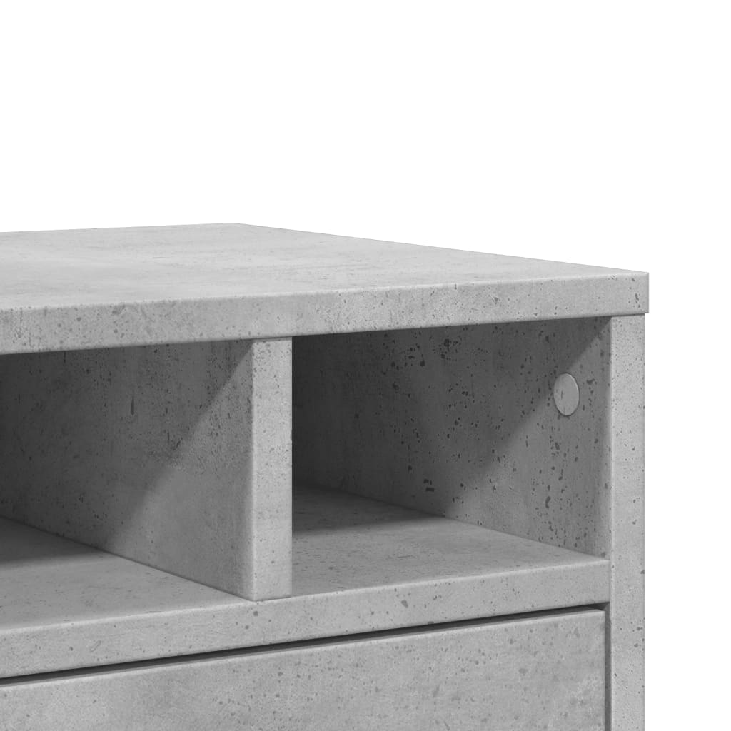 Printerkastje 40x32x22,5 cm bewerkt hout betongrijs is nu te koop bij PeponiXL, paradijselijk wonen!