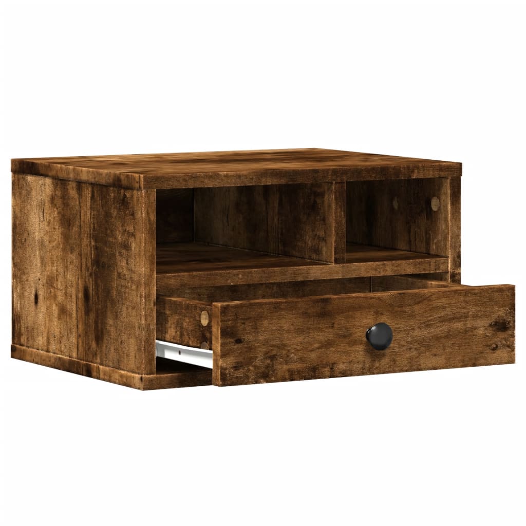 Printerkastje 40x32x22,5 cm bewerkt hout gerookt eikenkleurig is nu te koop bij PeponiXL, paradijselijk wonen!