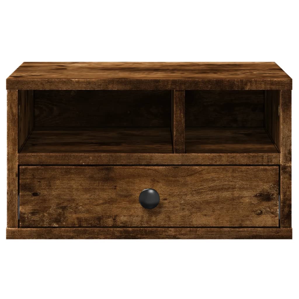 Printerkastje 40x32x22,5 cm bewerkt hout gerookt eikenkleurig is nu te koop bij PeponiXL, paradijselijk wonen!