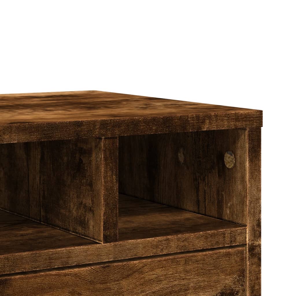 Printerkastje 40x32x22,5 cm bewerkt hout gerookt eikenkleurig is nu te koop bij PeponiXL, paradijselijk wonen!
