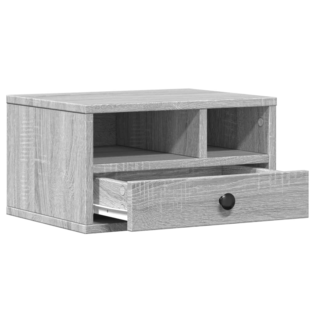 Printerkastje 40x32x22,5 cm bewerkt hout grijs sonoma eiken is nu te koop bij PeponiXL, paradijselijk wonen!