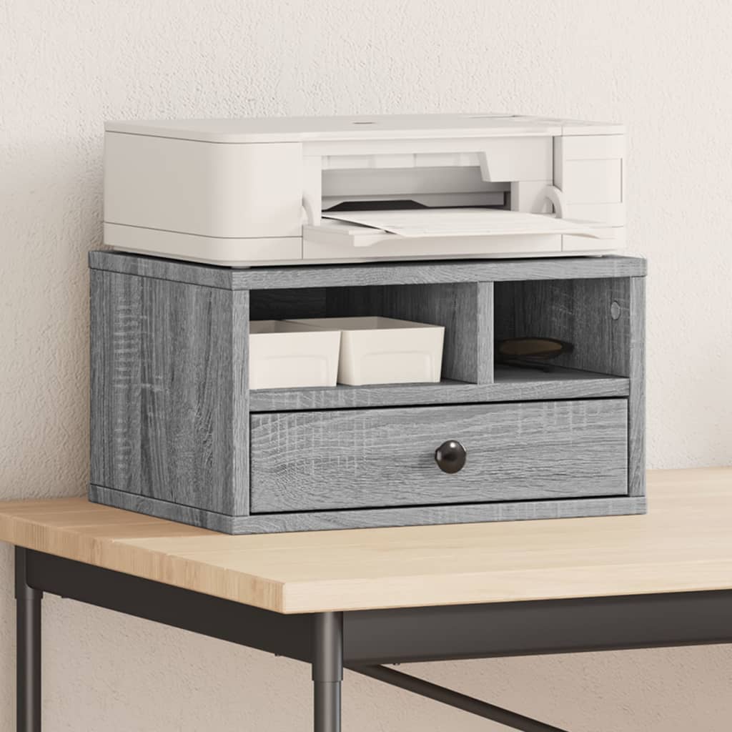 Printerkastje 40x32x22,5 cm bewerkt hout grijs sonoma eiken is nu te koop bij PeponiXL, paradijselijk wonen!