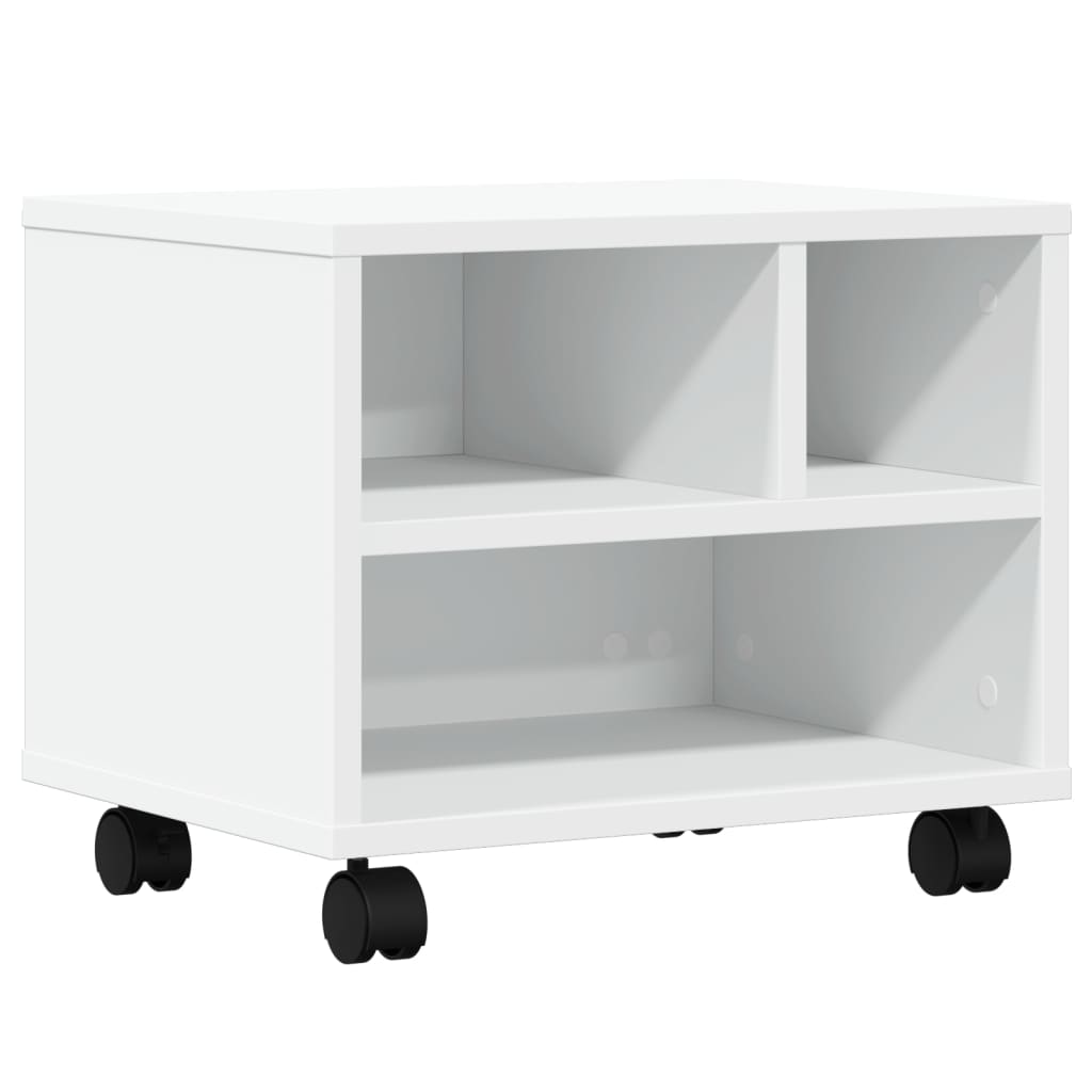 Printerkastje met wielen 41x32x34,5 cm wit is nu te koop bij PeponiXL, paradijselijk wonen!
